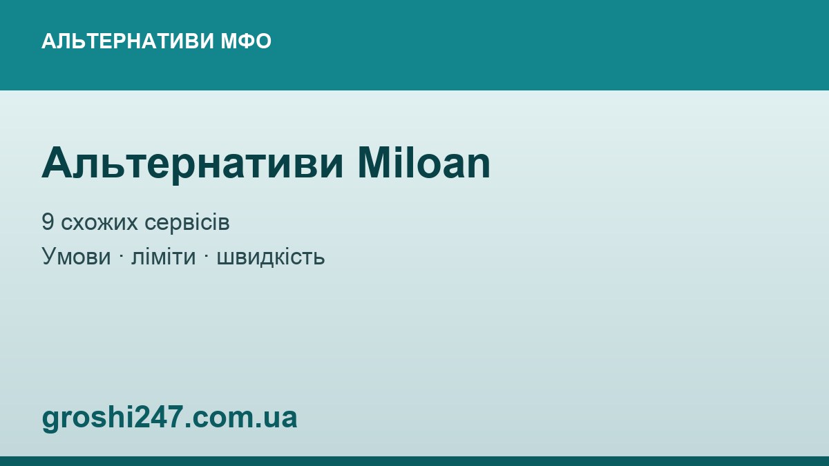 Альтернативи Miloan