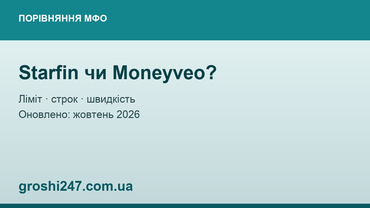 Starfin чи Moneyveo? Порівняння 2026